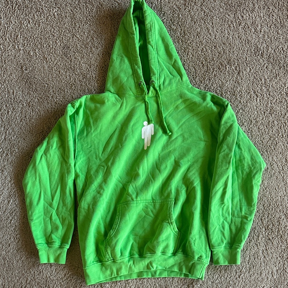 Billie Eilish World Tour Merch Bright Green Hoodie